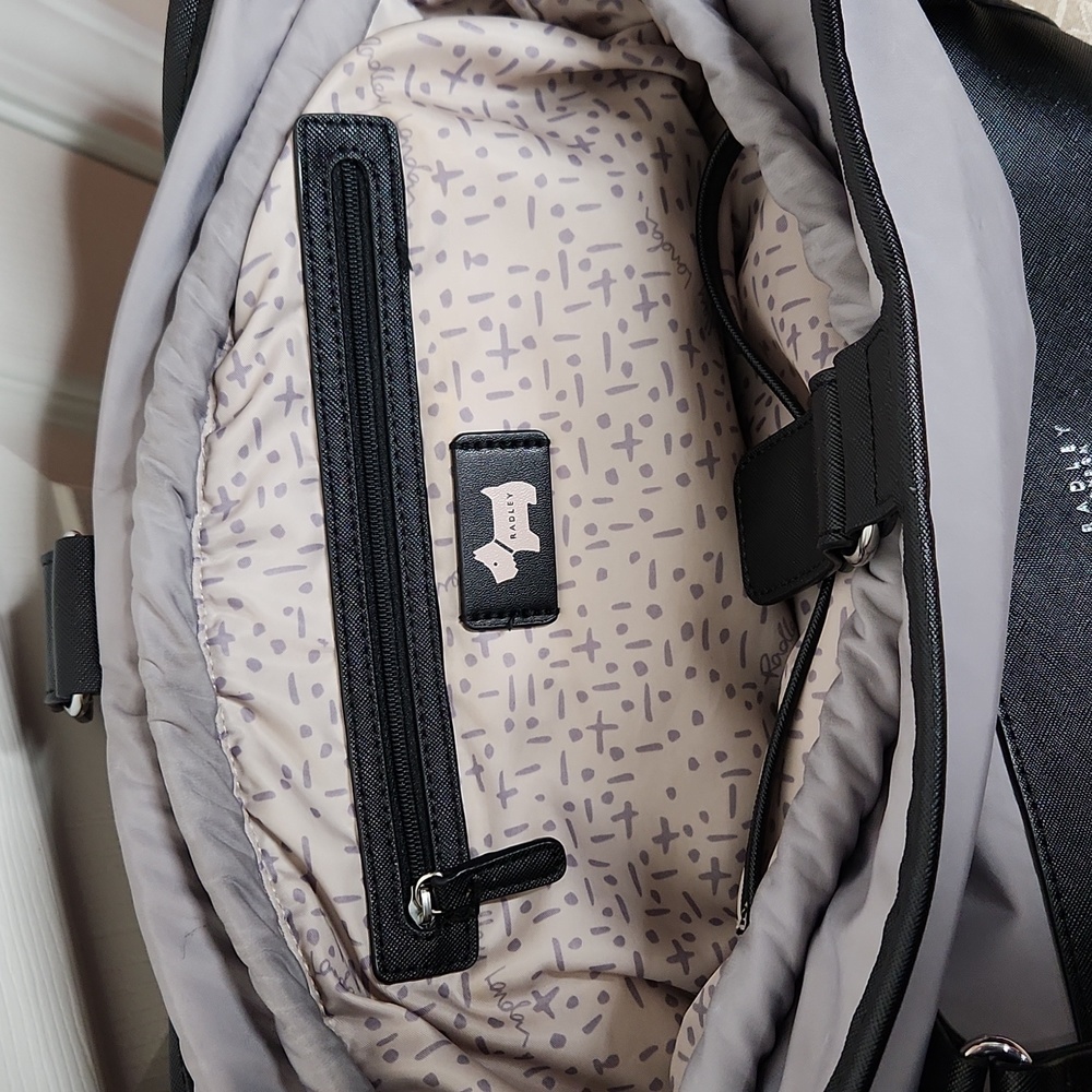 Radley London Dane Park medium tote open top nylon gray and black - Picture 10 of 16
